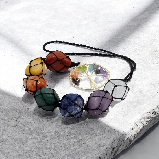 Piekarināms čakru akmens kulons – Dzīvības koks